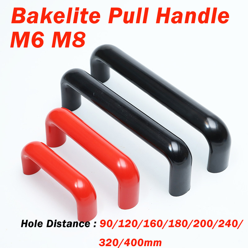 Restoration Hardware Furniture Used - Rood/zwart ovaal bakelieten handvat 90~400mm nylon