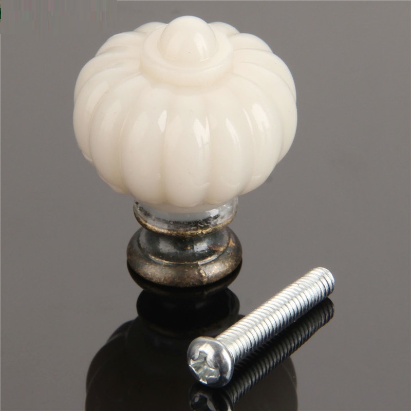 Furniture Hardware Bolts - 1Pc Acryl Ivoor Wit Pompoen Kabinet