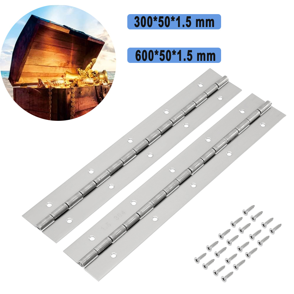 Piano Hinge Continuous - 2 Stuks 304 Roestvrijstalen Meubelscharnieren Voor