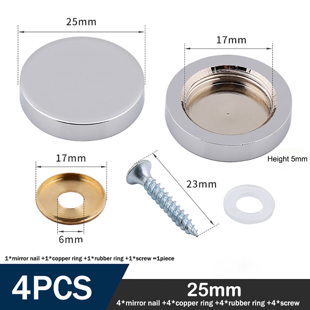 Furniture Hardware Fasteners - Meubelbeslag Koperen schroeven Decoratieve dop Zilver
