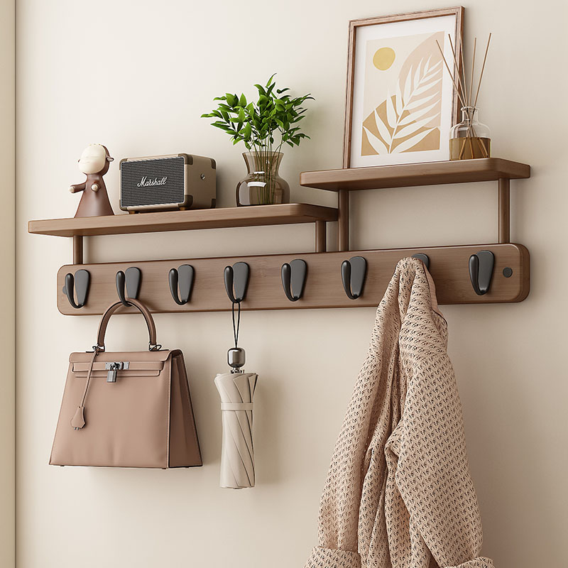Furniture Hook Hardware - Bamboe Wandkapstokken Opberghanger Kapstok Woonkamer Organisator