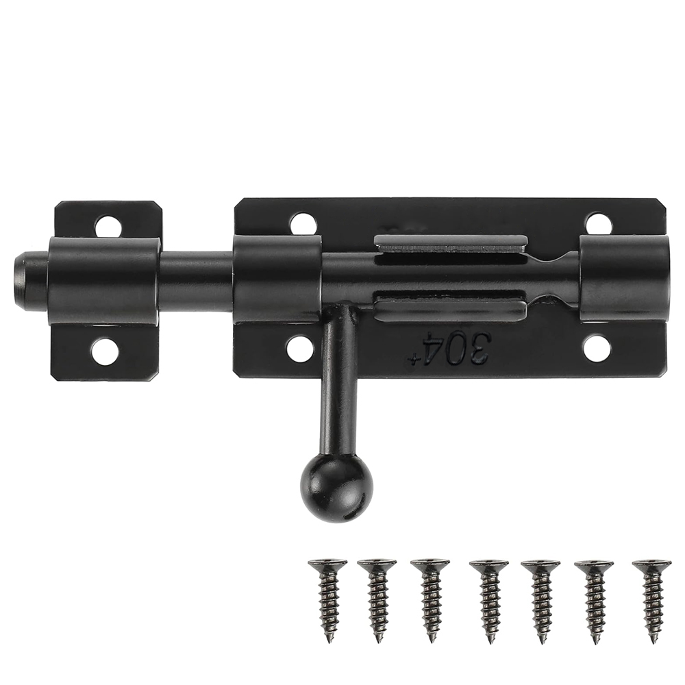 Barrel Bolt Slide - 304 roestvrijstalen vatbout deurgrendel met hangslotgat