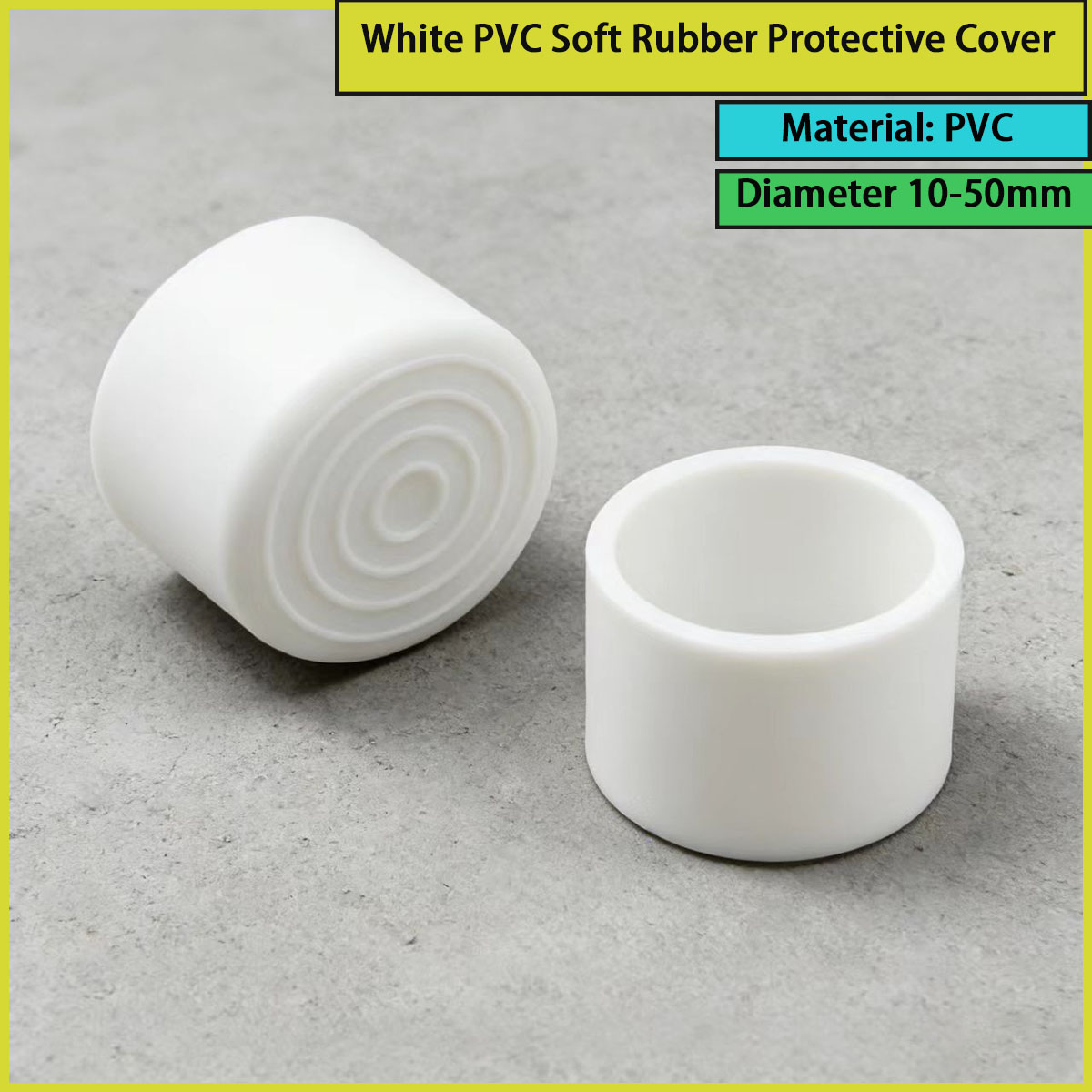 Used Furniture Hardware - Een witte PVC-beschermhoes van zacht rubber
