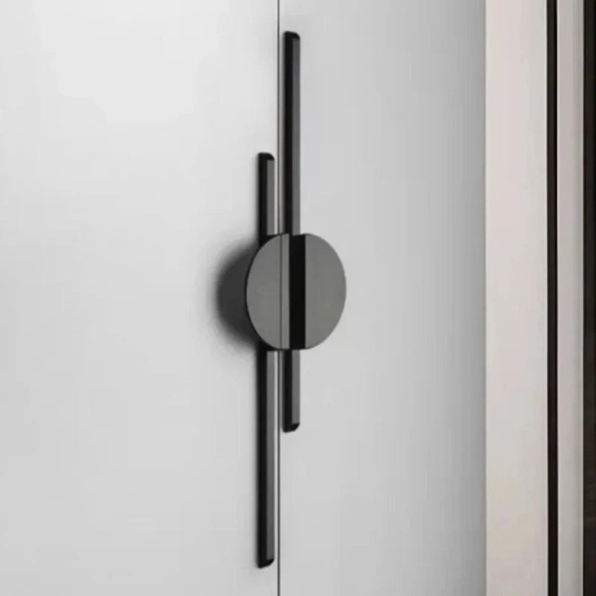 Restoration Hardware Furniture Used - Minimalistische stijl halvemaanvormige meubelgrepen Zwarte kastgrepen