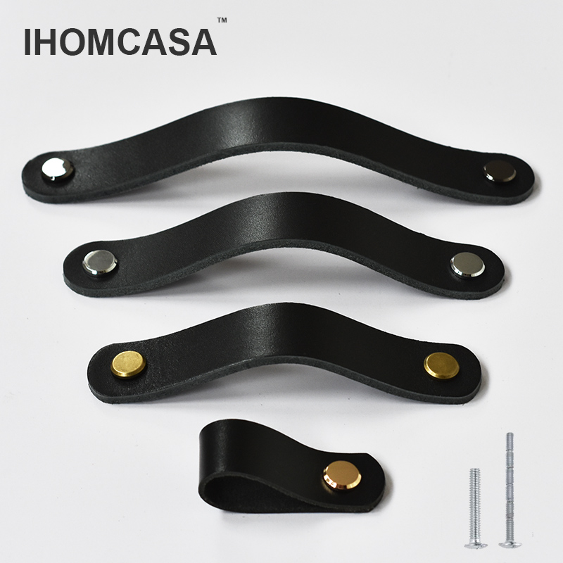 Restoration Hardware Furniture Used - IHOMCASA Zwart Lederen Knoppen Kast Schoenenkast