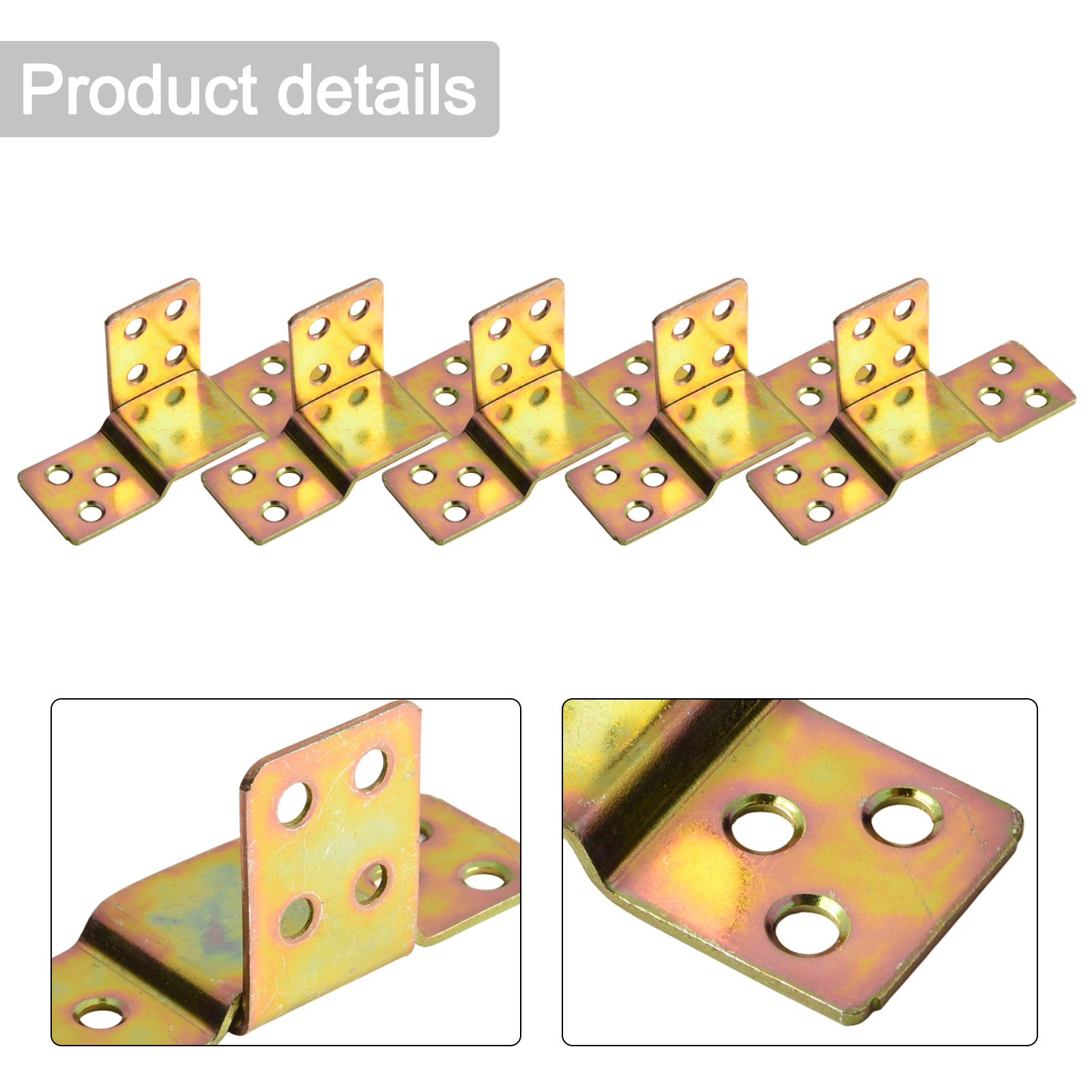 Furniture Hardware Fasteners - 5 stuks metalen bedrailbeugel, L-vormige &