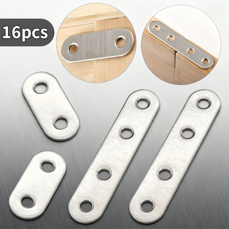 Used Furniture Hardware - 16 stuks hoekcodes, platte bevestigingsmiddelen, meubelreparatieconnectoren,