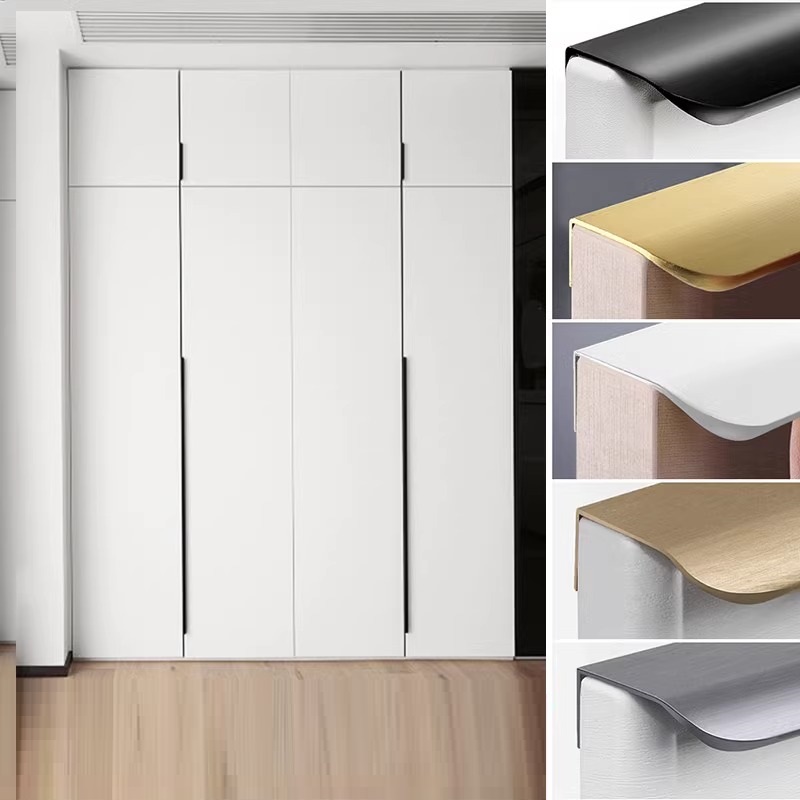 Restoration Hardware Furniture Used - Minimaal ontworpen deurgrepen, onzichtbare niet-geperforeerde kledingkast