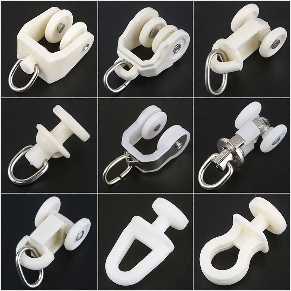 Furniture Hook Hardware - 10 stuks rechte gebogen trackrollers gordijnwielen
