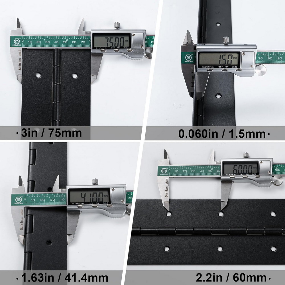 6in-20in Zwarte Pianoscharnier - Piano Hinge Continuous recensie en prijs