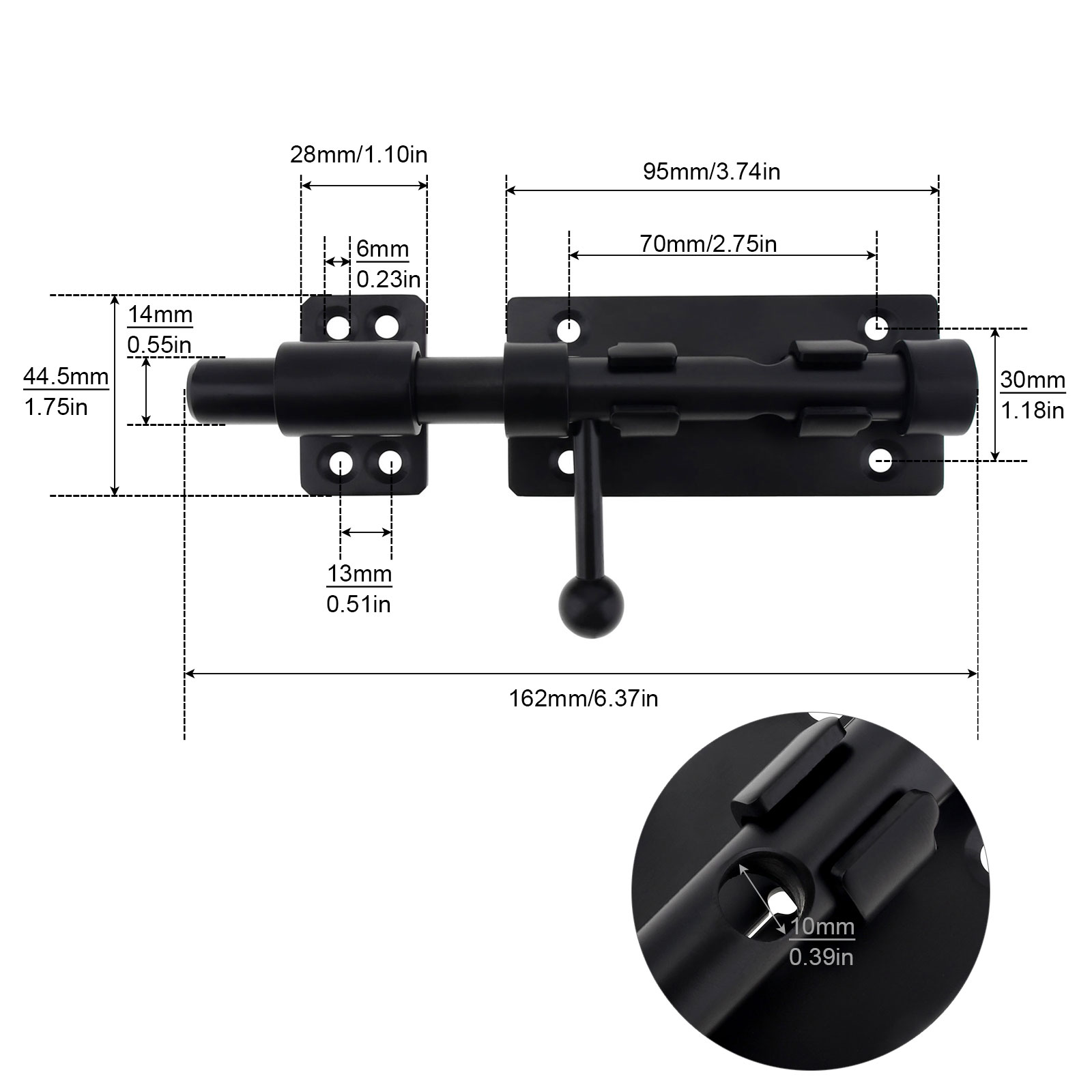 6 inch verdikte roestvrijstale - Barrel Bolt Slide recensie en prijs
