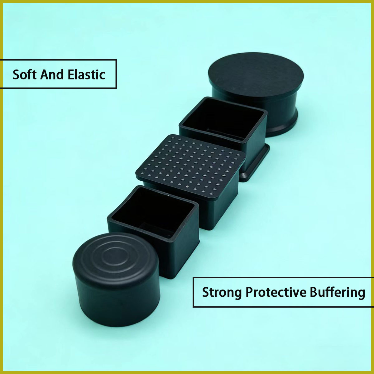 Vierkante/ronde zwarte PVC zac - Used Furniture Hardware recensie en prijs