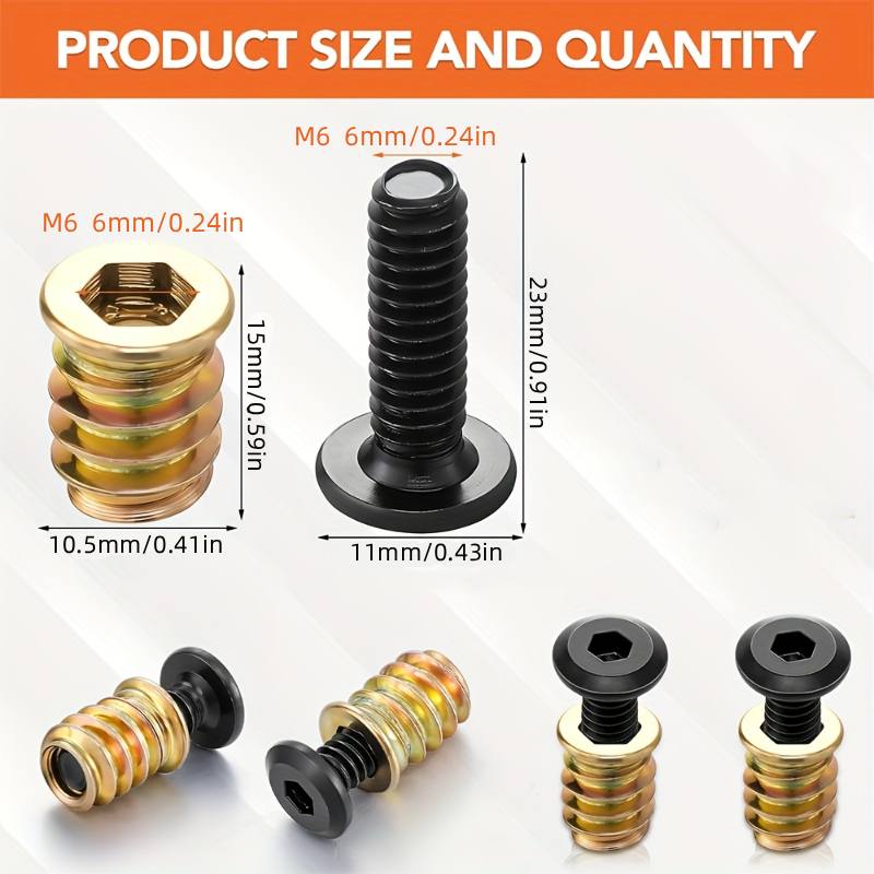 10PCS Moer Schroefdraad Insert - Furniture Hardware Fasteners recensie en prijs